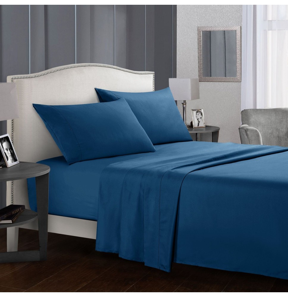 Hot Simple Style Solid Color Hotel Bed Sheet Quilt Cover Pillowcase Comfortable Home Bedding Set