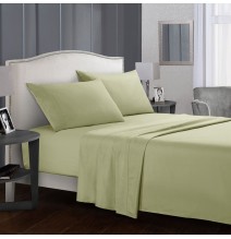 Hot Simple Style Solid Color Hotel Bed Sheet Quilt Cover Pillowcase Comfortable Home Bedding Set