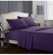 Hot Simple Style Solid Color Hotel Bed Sheet Quilt Cover Pillowcase Comfortable Home Bedding Set