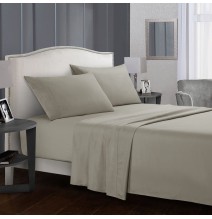 Hot Simple Style Solid Color Hotel Bed Sheet Quilt Cover Pillowcase Comfortable Home Bedding Set