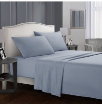 Hot Simple Style Solid Color Hotel Bed Sheet Quilt Cover Pillowcase Comfortable Home Bedding Set