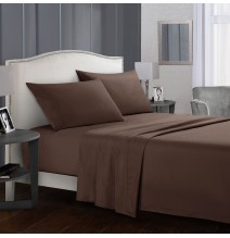 Hot Simple Style Solid Color Hotel Bed Sheet Quilt Cover Pillowcase Comfortable Home Bedding Set