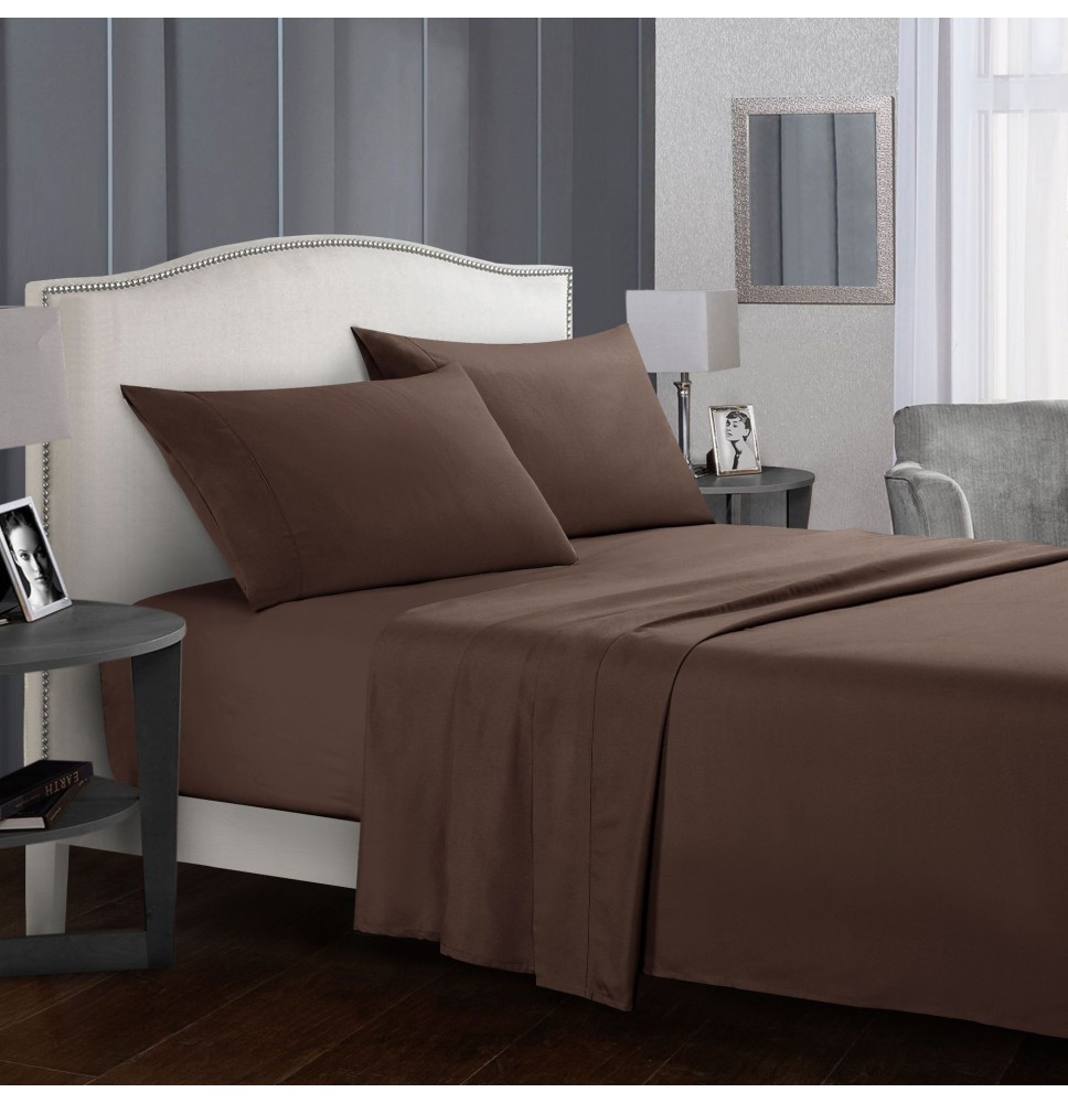 Hot Simple Style Solid Color Hotel Bed Sheet Quilt Cover Pillowcase Comfortable Home Bedding Set