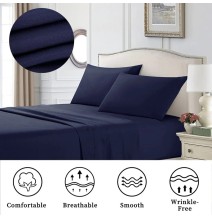 Hot Simple Style Solid Color Hotel Bed Sheet Quilt Cover Pillowcase Comfortable Home Bedding Set