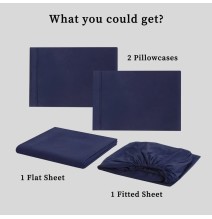Hot Simple Style Solid Color Hotel Bed Sheet Quilt Cover Pillowcase Comfortable Home Bedding Set